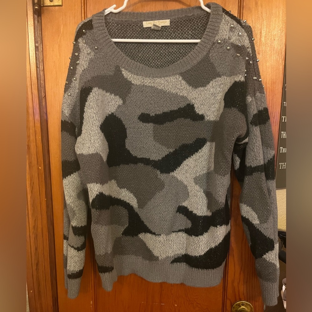 Gray Camo sweater